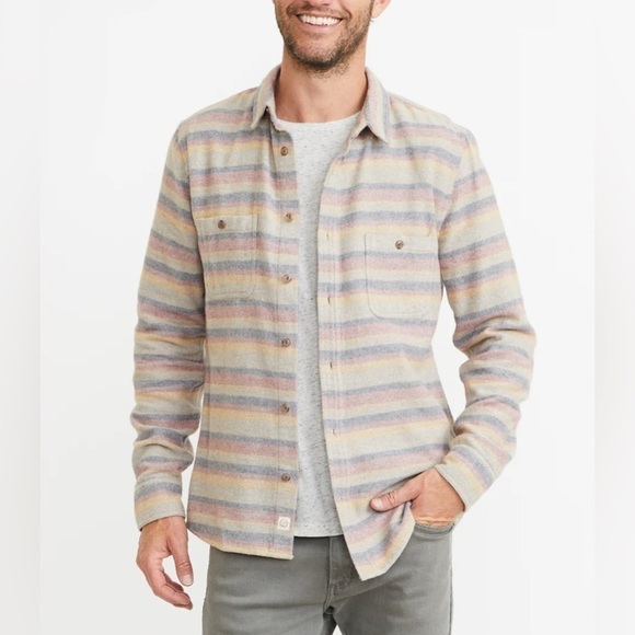 Marine Layer vicente overshirt Striped Button-Up Shirt size M - Picture 1 of 8